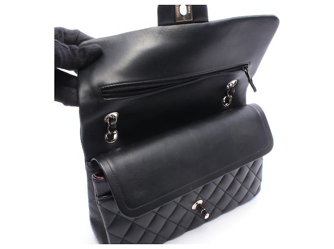 Borsa a tracolla Chanel Matelassé Double Flap Nero - vista 10