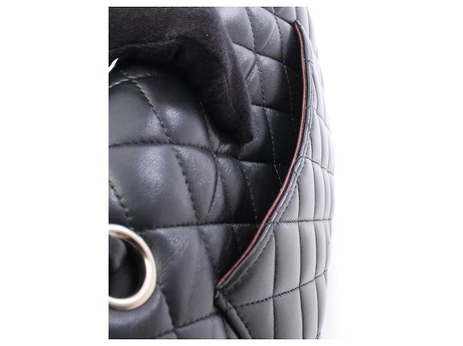 Borsa a tracolla Chanel Matelassé Double Flap Nero - vista 6
