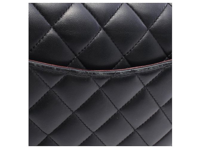 Borsa a tracolla Chanel Matelassé Double Flap Nero - vista 7