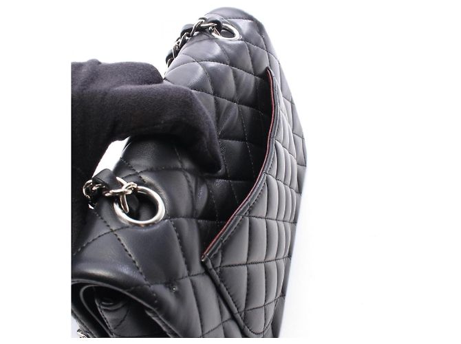 Borsa a tracolla Chanel Matelassé Double Flap Nero - vista 6