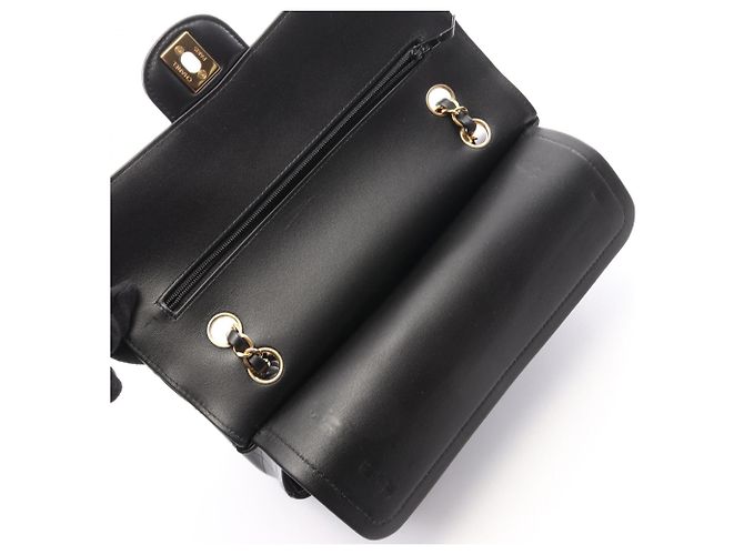 Borsa a tracolla Chanel Matelassé Double Flap Nero - vista 6