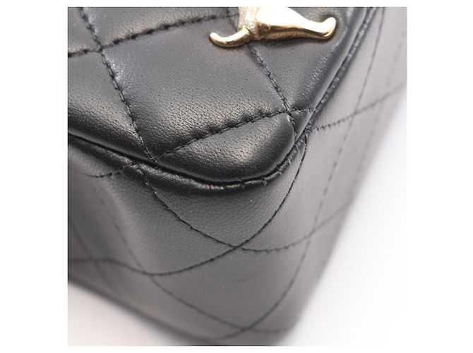 Borsa a tracolla Chanel Matelassé Double Flap Nero - vista 7