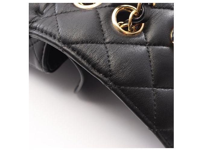 Borsa a tracolla Chanel Matelassé Double Flap Nero - vista 8