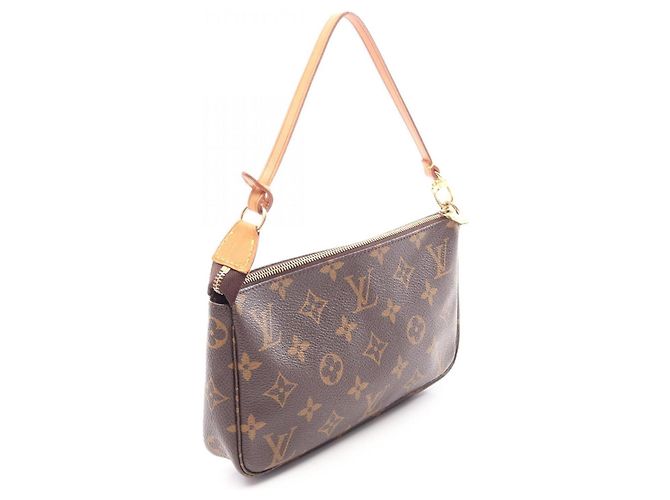 Louis Vuitton Pochette Accessoires Monogram Handbag Marrom Monograma - vista 2