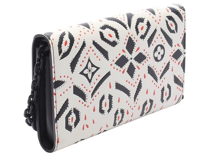 Louis Vuitton Portefeuille Twist Shoulder Bag Nero Bianco Rosso - vista 2