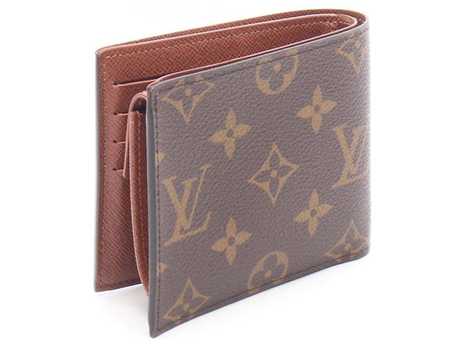 Louis Vuitton Portefeuille Marco NM Bi-fold Wallet Marrone Monogramma - vista 2