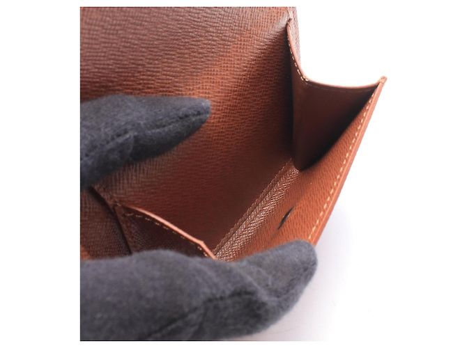 Louis Vuitton Portefeuille Marco NM Bi-fold Wallet Marrone Monogramma - vista 4