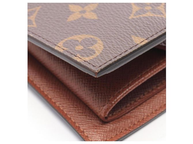Louis Vuitton Portefeuille Marco NM Bi-fold Wallet Marrone Monogramma - vista 8