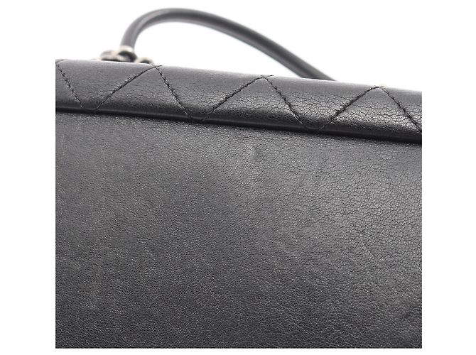 Chanel Matelassé Antique Silver Hardware Tote Bag Schwarz - Ansicht 10
