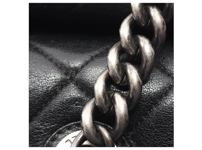 Chanel Matelassé Antique Silver Hardware Tote Bag Schwarz - Ansicht 15