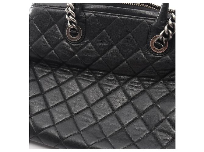Chanel Matelassé Antique Silver Hardware Tote Bag Schwarz - Ansicht 6