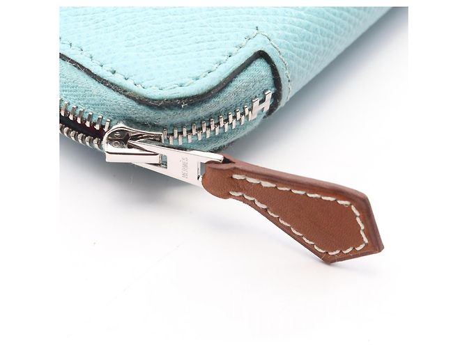 Hermès Cartera larga Hermes Azap en piel Epsom Blue Atoll Azul - vista 8
