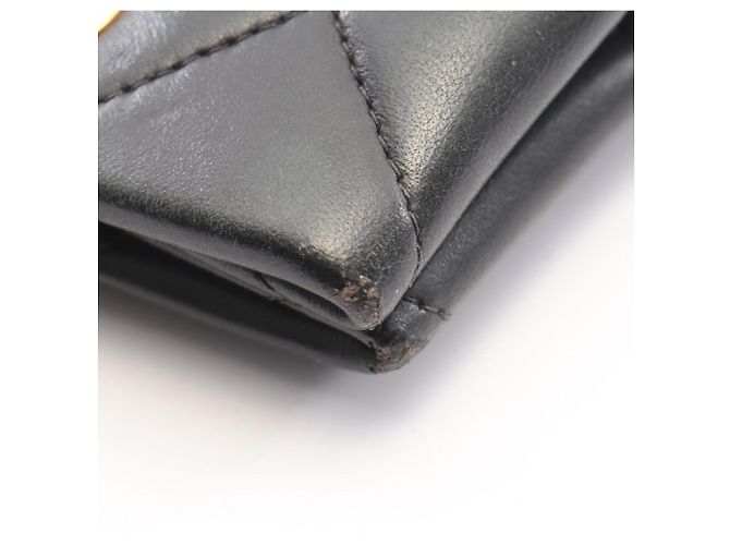 Borsa a tracolla Chanel Matelassé in pelle di agnello nera Nero - vista 11