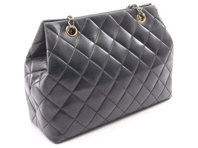 Borsa a tracolla Chanel Matelassé in pelle di agnello nera Nero - vista 2