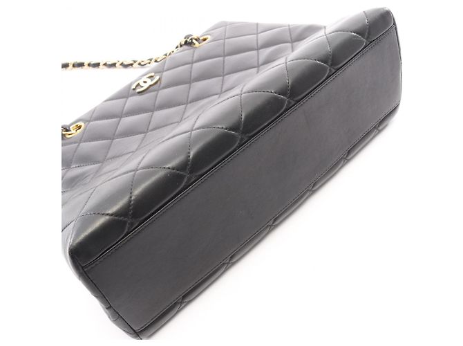 Borsa a tracolla Chanel Matelassé in pelle di agnello nera Nero - vista 7