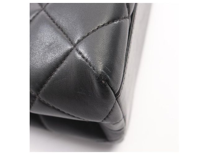 Borsa a tracolla Chanel Matelassé in pelle di agnello nera Nero - vista 8