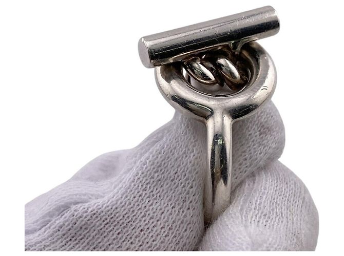 Ring Hermès Anello HERMES Croisette GM Argento - vista 7