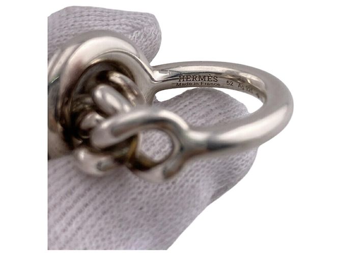 Ring Hermès Anello HERMES Croisette GM Argento - vista 9