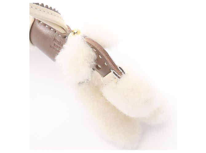Hermès Accessorio Hermes Buddy Charm Etoupe Stud Marrone Bianco - vista 5