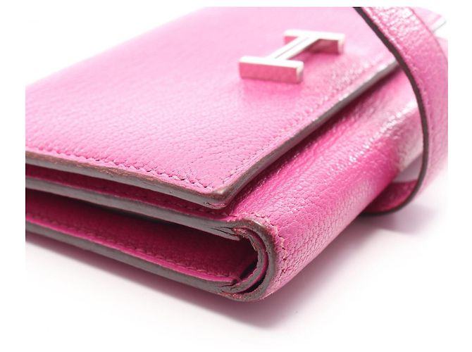 Hermès Cartera tri-fold Hermes Bearn Combination Magnolia Rosa - vista 10