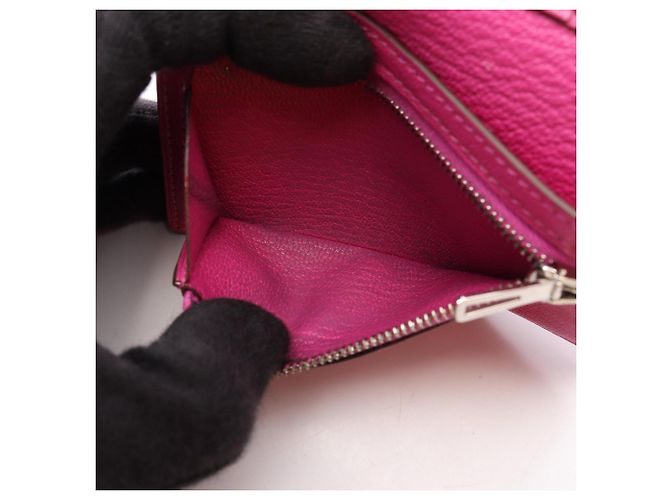Hermès Cartera tri-fold Hermes Bearn Combination Magnolia Rosa - vista 4