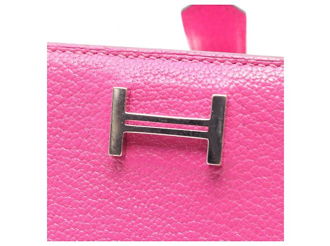 Hermès Cartera tri-fold Hermes Bearn Combination Magnolia Rosa - vista 9