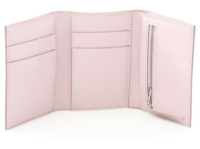 Hermès Cartera tri-fold Hermes Bearn Combination Mauve Pale Púrpura - vista 3