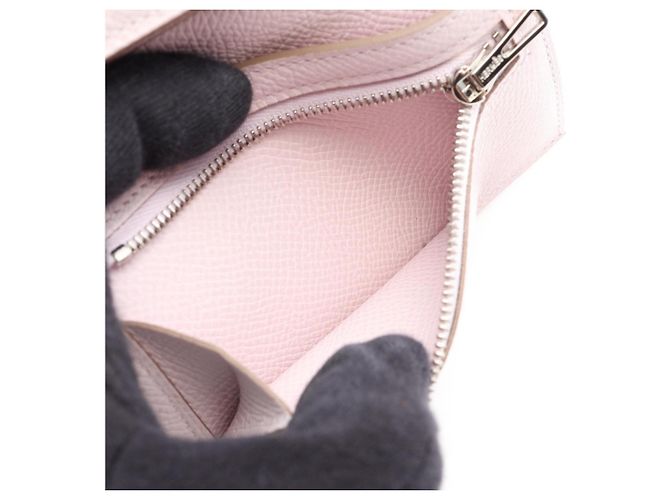Hermès Cartera tri-fold Hermes Bearn Combination Mauve Pale Púrpura - vista 6
