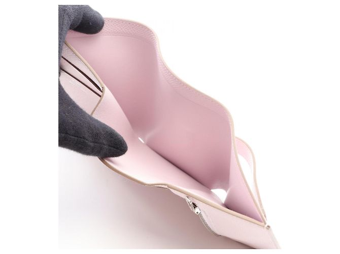Hermès Cartera tri-fold Hermes Bearn Combination Mauve Pale Púrpura - vista 7