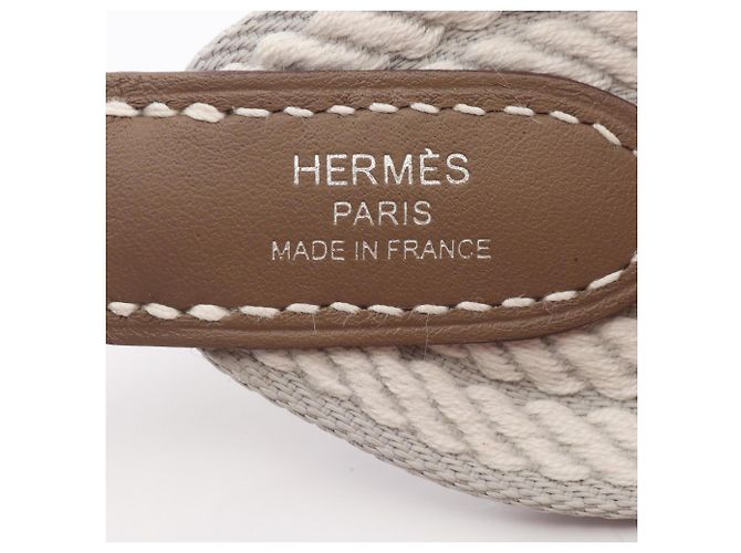 Hermès Hermes Bandoulière Shoulder Strap Marrone Bianco - vista 4