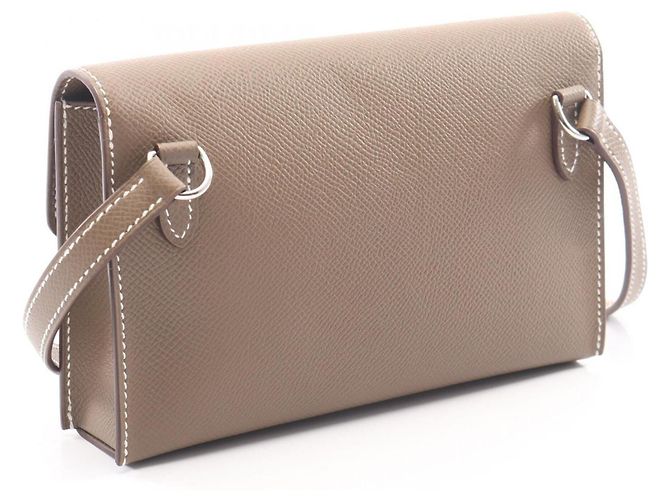 Hermès Borsa a tracolla Hermes Snap Tougo Etoupe Marrone Taupe - vista 2
