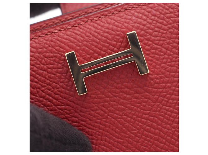 Hermès Tarjetero Hermes Bearn Mini Rouge Grenat Roja - vista 7