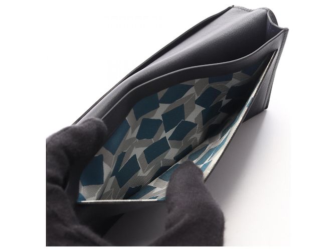 Hermès Hermes Citizen Twill Long Silk Wallet Navy blue - view 13