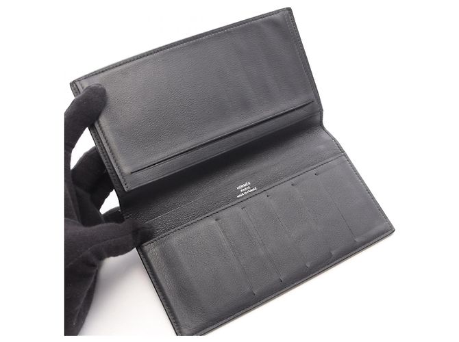 Hermès Hermes Citizen Twill Long Silk Wallet Navy blue - view 3
