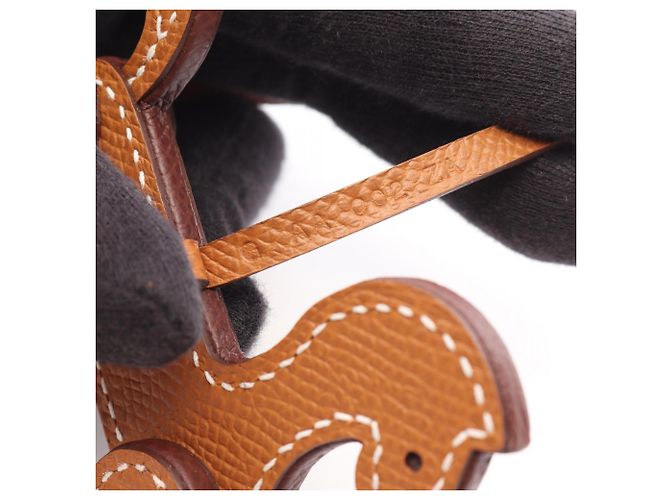 Hermès Charm per borsa Hermes Cheval à Roulette Marrone - vista 4