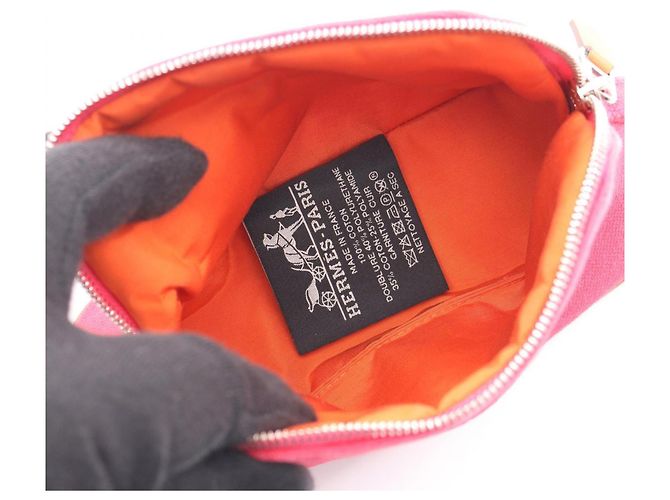 Hermès Borsa Hermes Polide Pouch 15 Mini Hibiscus Rosa - vista 3