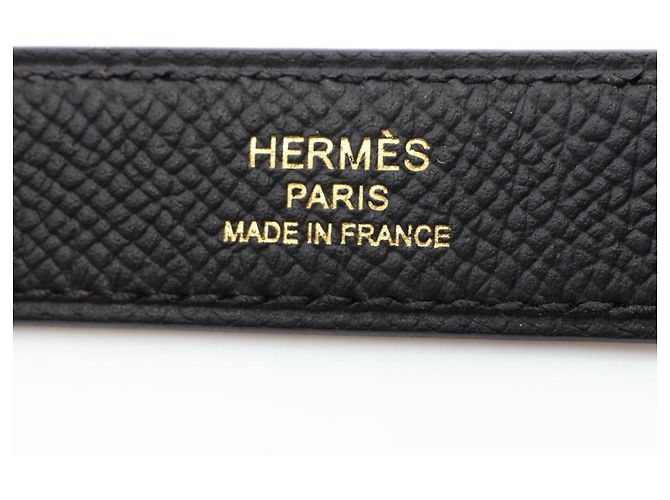 Hermès Tracolla in pelle Epsom nera Hermes Nero - vista 4