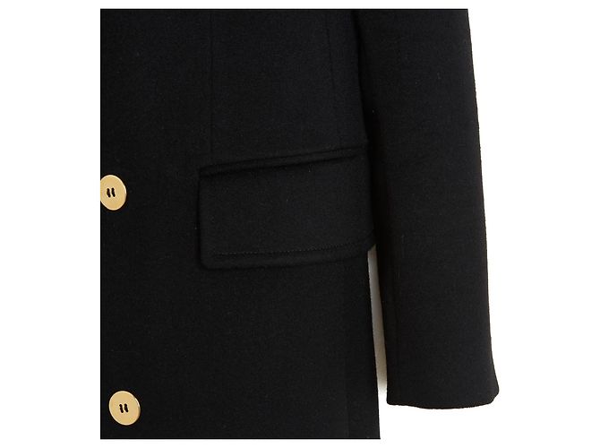 Saint Laurent 2020 Veste FR40 Schwarzer Woll-Blazer Double Breasted UK12 US8 - Ansicht 2