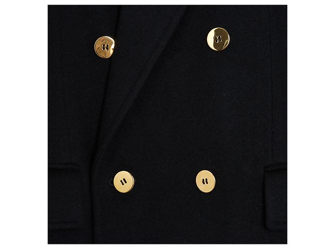 Saint Laurent 2020 Veste FR40 Schwarzer Woll-Blazer Double Breasted UK12 US8 - Ansicht 3