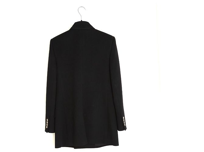 Saint Laurent 2020 Veste FR40 Schwarzer Woll-Blazer Double Breasted UK12 US8 - Ansicht 5