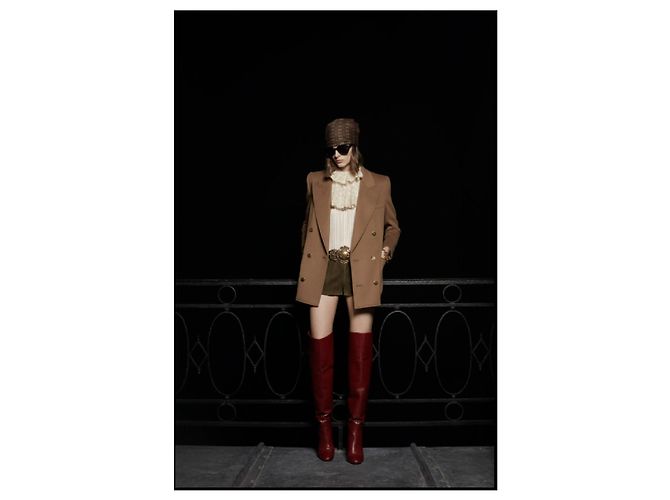 Saint Laurent 2020 Veste FR40 Schwarzer Woll-Blazer Double Breasted UK12 US8 - Ansicht 6