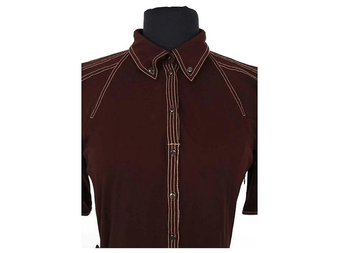 Hermès Kleid braun aus Viskose M - Ansicht 2