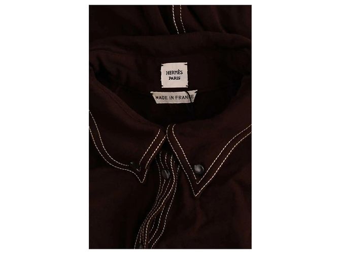 Hermès Kleid braun aus Viskose M - Ansicht 5