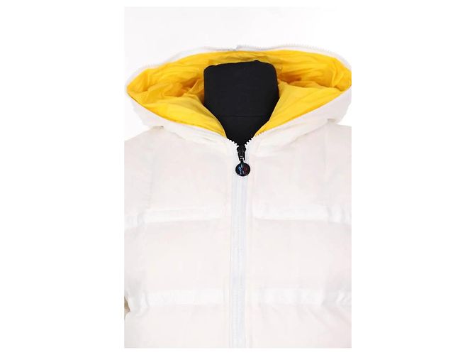 Plumífero Moncler Blanco con Piel Talla L - vista 2