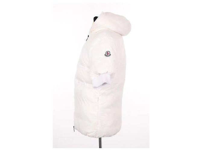 Plumífero Moncler Blanco con Piel Talla L - vista 3