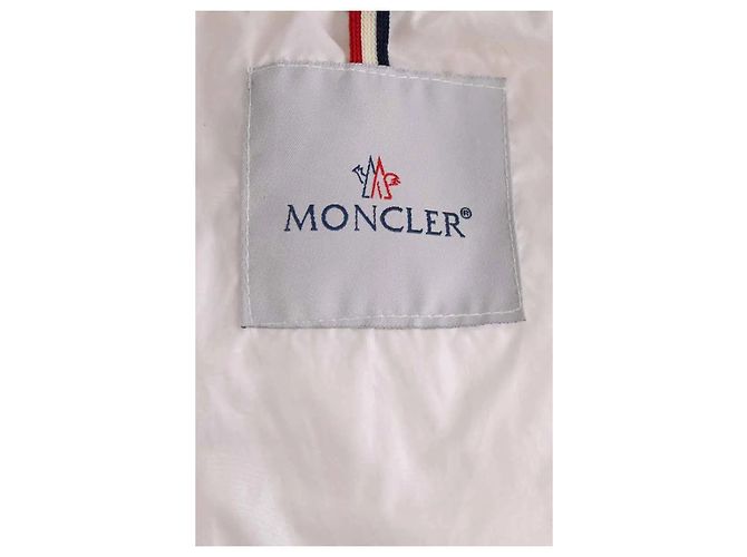 Plumífero Moncler Blanco con Piel Talla L - vista 5