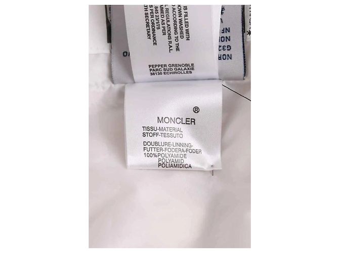 Plumífero Moncler Blanco con Piel Talla L - vista 6