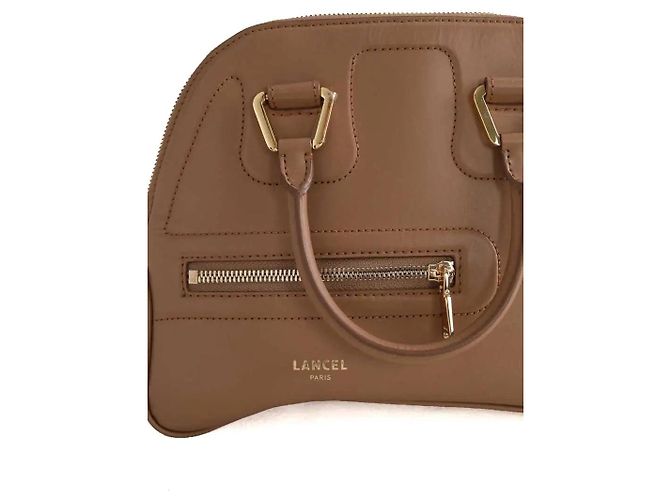 Borsa a mano Lancel Caméléon in pelle beige - vista 2