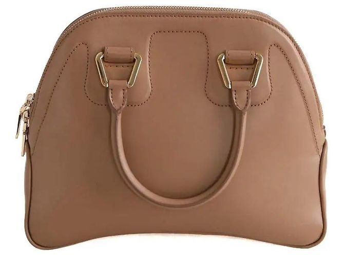 Borsa a mano Lancel Caméléon in pelle beige - vista 4