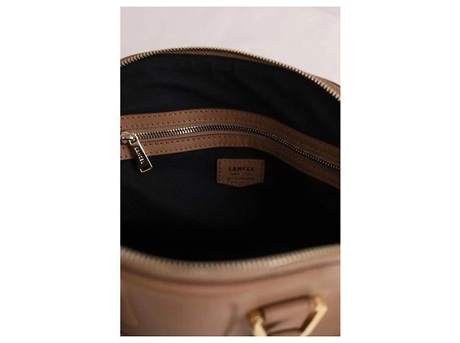 Borsa a mano Lancel Caméléon in pelle beige - vista 5